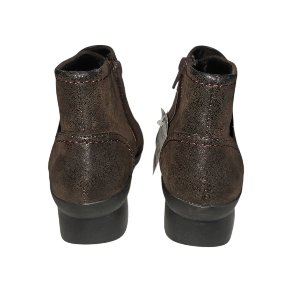 Clarks‎ Cloudsteppers Caddell Rush Womens Brown Wedge Ankle Boots Size 8